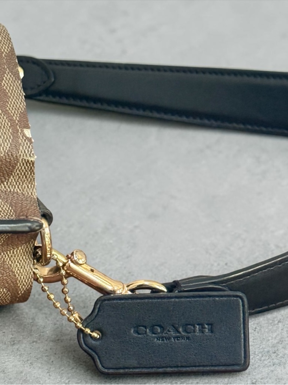 Coach Mollie Signature Canvas Brown Black Shoulder Bucket Bag! - Picture 10 of 16